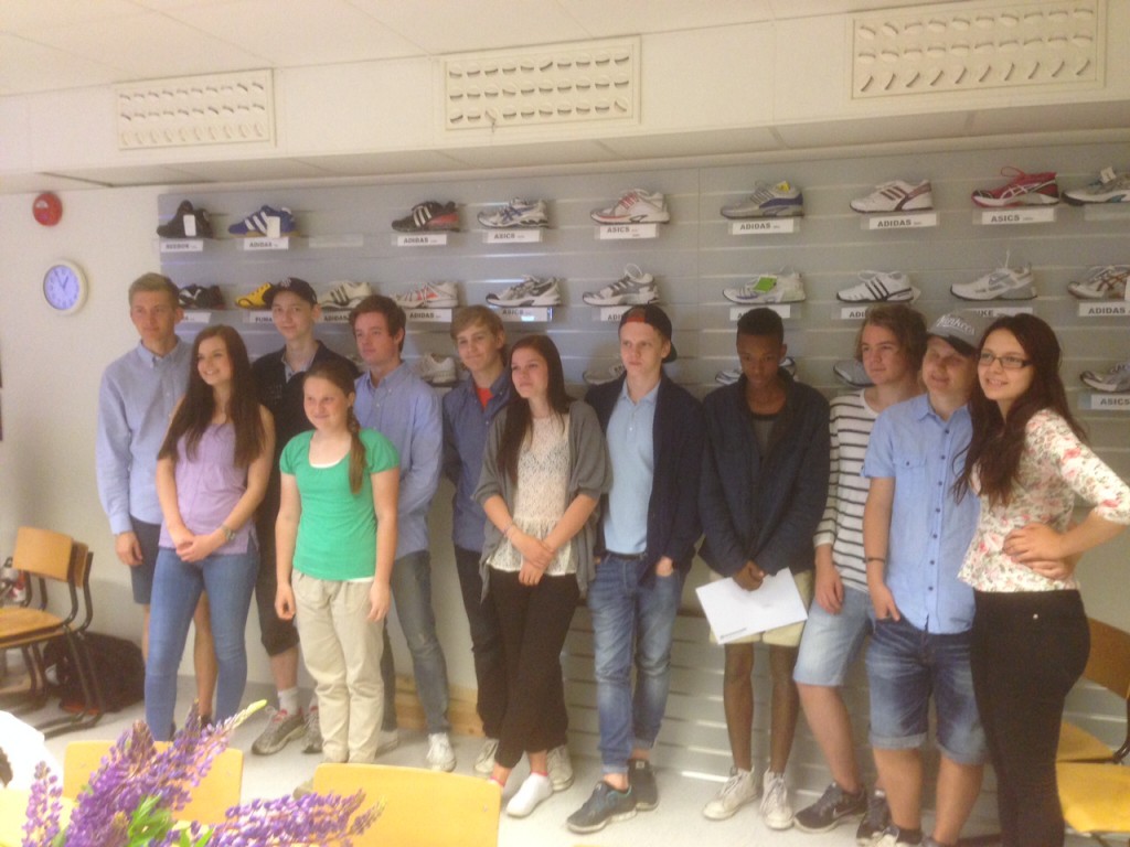 Skolavslutning för Sporthandel åk 1